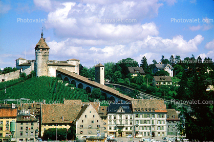 Palace, Castle, Homes, Houses, Hillside, W?rttemberg, Switzerland, Turret, Tower