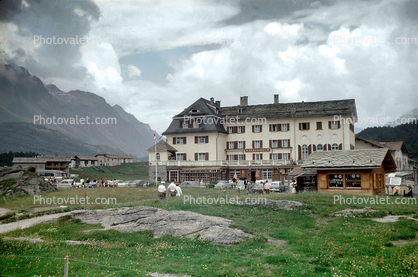Maluja-Kulm Hotel, Building, Mountains, Valley, Kulm, Switzerland