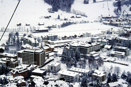 Valley, Buildings, Village, Town, Switzerland