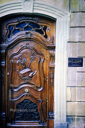 Wooden Door, Doorway, Entrance, Switzerland