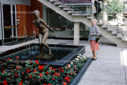 Woman, Statue, Water Fountain, aquatics, Helsinki