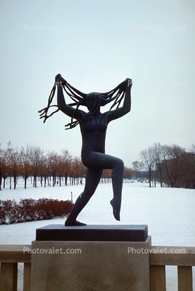 Dancing Young Women, Statues, Vigeland Sculpture Park, Frogner Park, Oslo