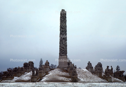 The Monolith Statue, Column, Statues, Vigeland Sculpture Park, Frogner Park, Oslo