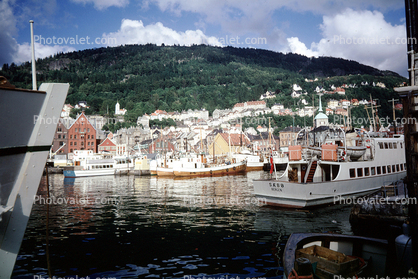 Ships, Waterfront, Docks, City, Town, Bergen