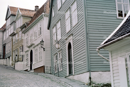 Homes, Houses, Buildings, Hill, Bergen