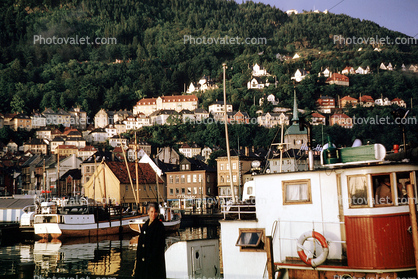 Homes, Houses, Hill, Harbor, Waterfront