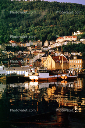 Homes, Houses, Hill, Harbor, Waterfront