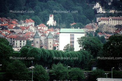 Homes, Houses, Hill, Buildings, Bergen
