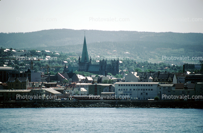 Waterfront, Church, Building, Town, Village, Trondheim
