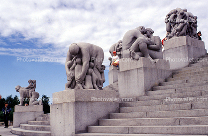 Statues, Vigeland Sculpture Park, Frogner Park, Oslo