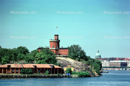 Castle on a Knoll, buildings, skyline, Baltic Sea