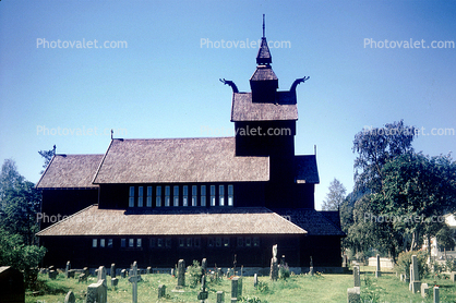 Church, Graveyard, building