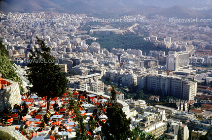 Skyline, Cityscape, Buildings, urban sprawl, Athens, 1950s