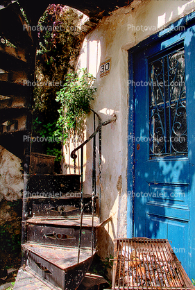 Spiral Stairs, steps, home, house, Athens