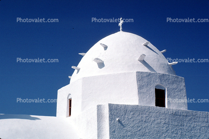 Cross, Dome, Building, Thira, Santorini
