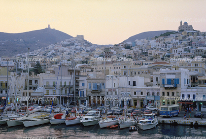 Harbor, Docks, Waterfront, Syros Island