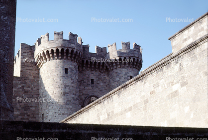 castle, Knights of Saint John, Palace of the Grand Masters, Fortress, Turret, Tower, Rhodes
