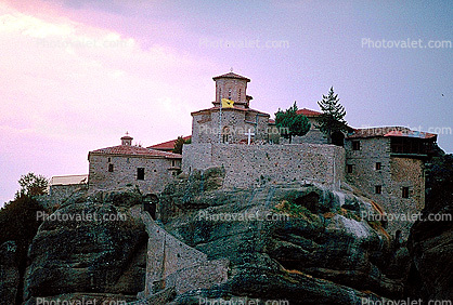 Variam Monastery, Meteora, Plain of Thessaly, Eastern Orthodox Monasteries, Cliff-hanging Architecture