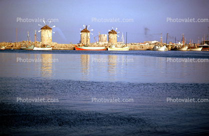 Windmills, Harbor, Rhodes