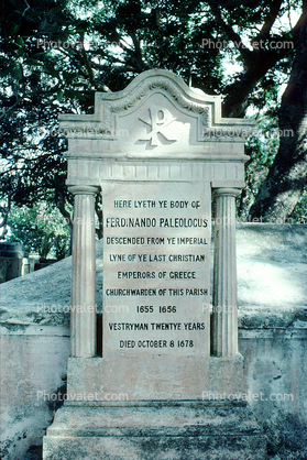 Here Lyeth body of Ferdinando