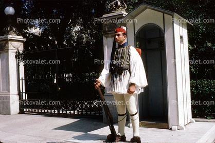 Evzon, Presidential Guard, Tomb of the Unknown Soldier, Athens 