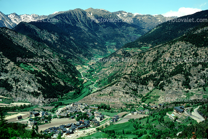 Pyranees Mountains, village, valley