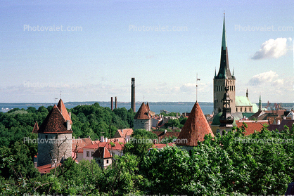 Cones and Steeples, Church, Steeple, landmark, Tallinn