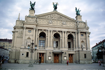 National Opera Building in Lviv, L'vov, western Ukraine, 3 September 1992