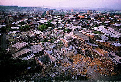 shantytown, Houses, Homes, buildings, roofs, Yerevan
