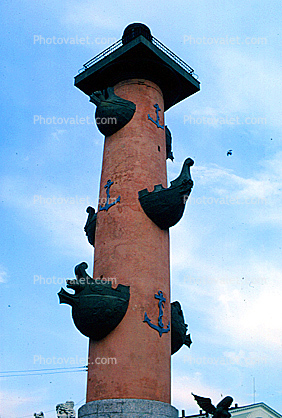 Anchor, Ships Bow, Rostral Column, Strelka (spit) of Vasilyevsky Island, Doric column