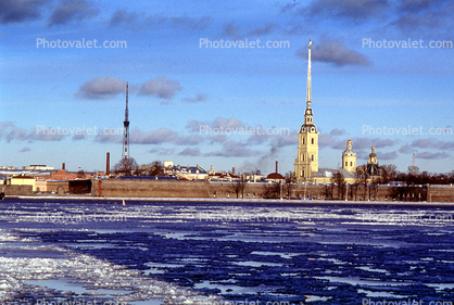 Saints Peter and Paul Cathedral, Saint Petersburg, Neva River