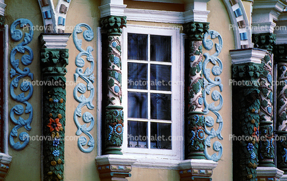 Window, Ornate, The Trinity-Saint Sergius Monastery, Sergiev Posad (Zagorsk), opulant