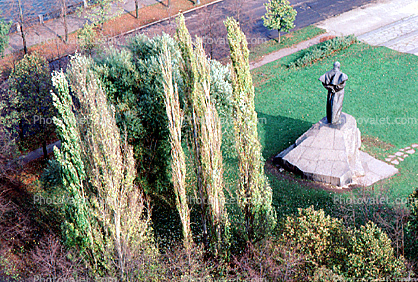 Statue, Park, Trees