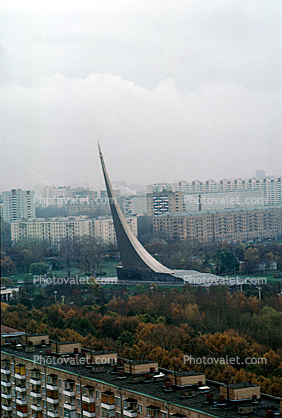 the Space Obelisk, Sputnik Monument, cityscape, skyline, buildings