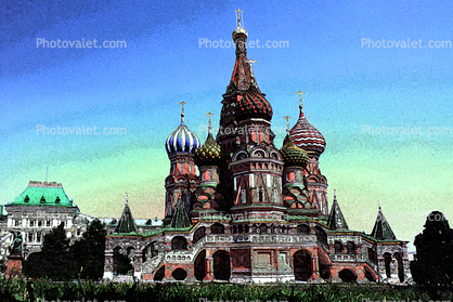 Russian Orthodox Saint Basil Orthodox Building, Paintography