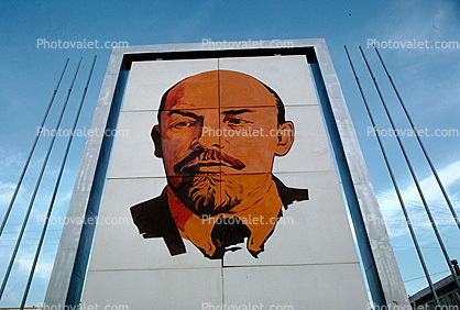 Novosibirsk, Siberia, Communist Billboard