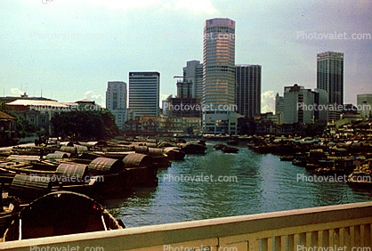 Boat City, Harbor, Skyline, Cityscape, Buildings, 1980, 1980s