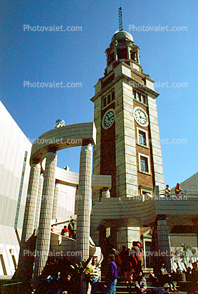 Old Ferry Tower, Harbor, Clock Tower, 1990, The Tsim Sha Tsui Clock Tower, Kowloon, Docks, buildings, 1962, 1960s