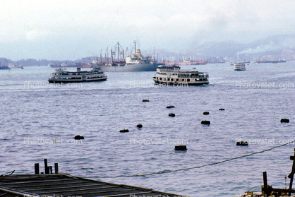 Ferry Boats, Victoria Harbor, 1973, 1970s