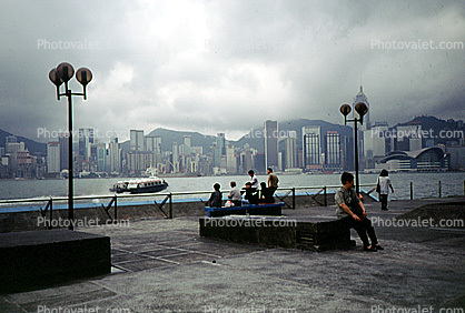 Ferryboat, Waterfront, Skyline, Cityscape, Plaza, Hills, 1998, 1990's