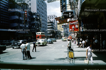 Street Scene, Shops, signs, signage, buildings, Sidewalk, 1962, 1960s