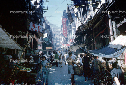 Street Scene, Shops, Buildings, Signs, 1962, 1960s