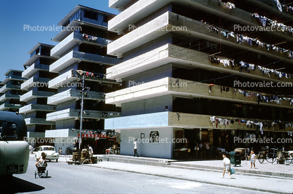 Street Scene, Housing, Buildings, Apartments, 1962, 1960s