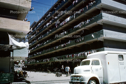 Tenement Scene, Tenement Housing, Buildings, Apartments, 1962, 1960s
