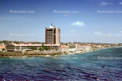 Rif Fort, skyline, Willemstad Skyline, Seawall, wall, Curacao