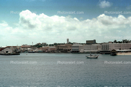 Nassau Waterfront, skyline, harbor, boats, buildings
