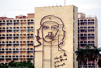 Che Guevara Wall Sculpture, Ministry of the Interior, Monument, landmark, Cuba 