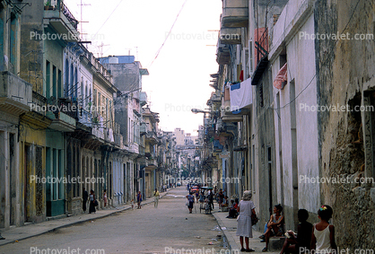 Old Havana, Buildings, Curb, Sidewalk