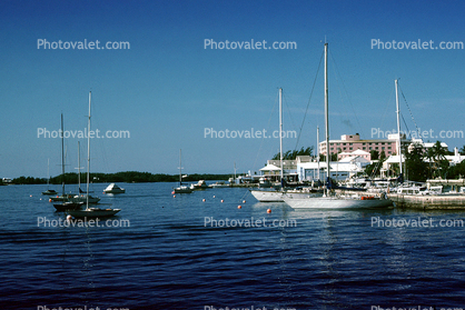 Royal Bermuda Yacht Club, Waterfront, Docks, harbor, buildings, Hamilton