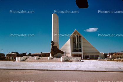 A-Frame Church, Triangle, cross, Ship Monument Column, Santo Domingo, Dominican Republic